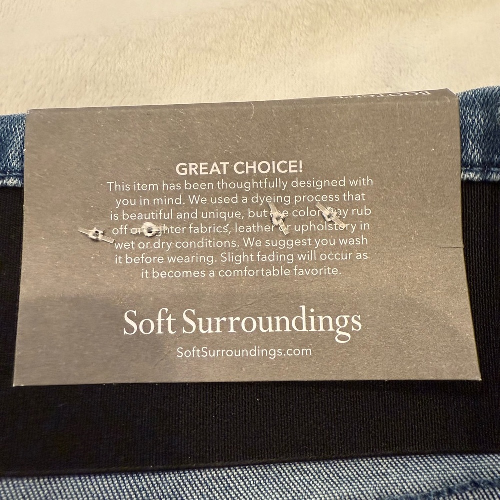Soft Surrounding, Classic Blue Women's Pull-on Jeans, Large - Picture 5 of 15